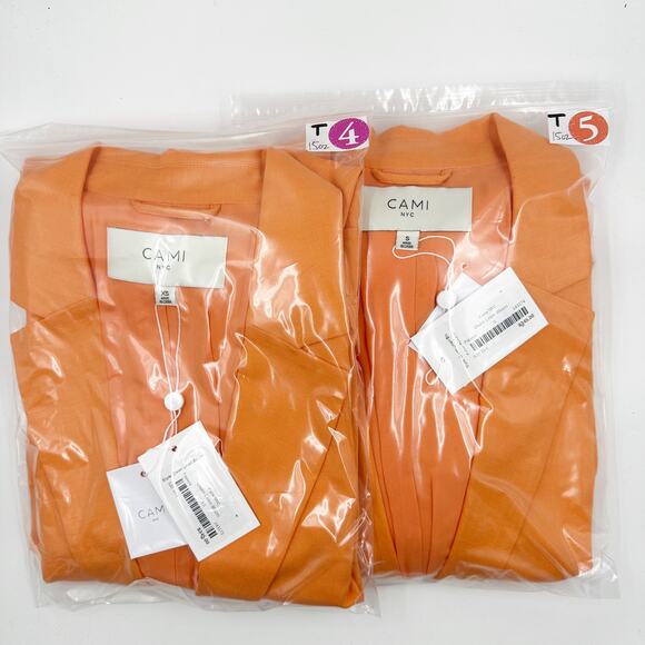 CAMI NYC Owen Linen Button Front Lined Blazer Papaya S20-33-LINEN-PPAYA XS XSmal - Picture 5 of 6